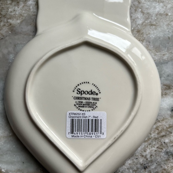 Spode christmas tree cake knife and candy/nut dish NEW - Picture 3 of 7